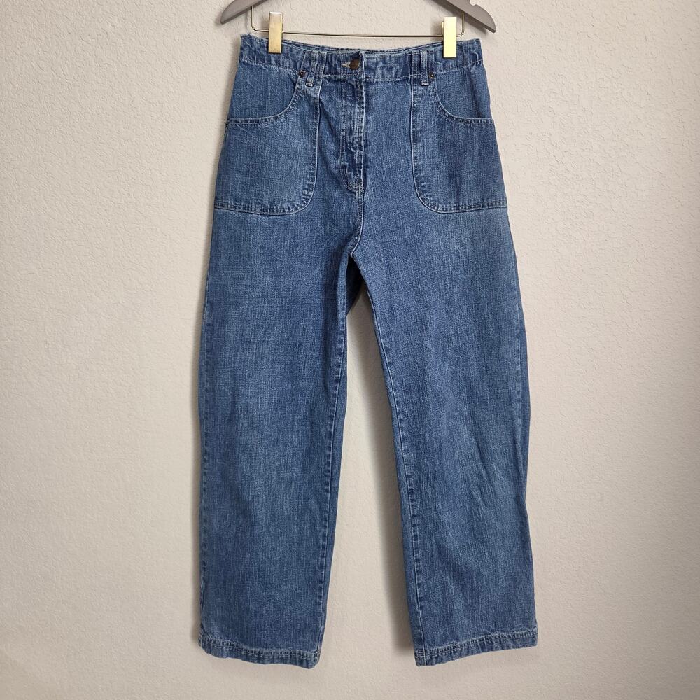 Bill Blass Vintage Jeans Womens Size 12 High Rise Waist Wide Straight 90s